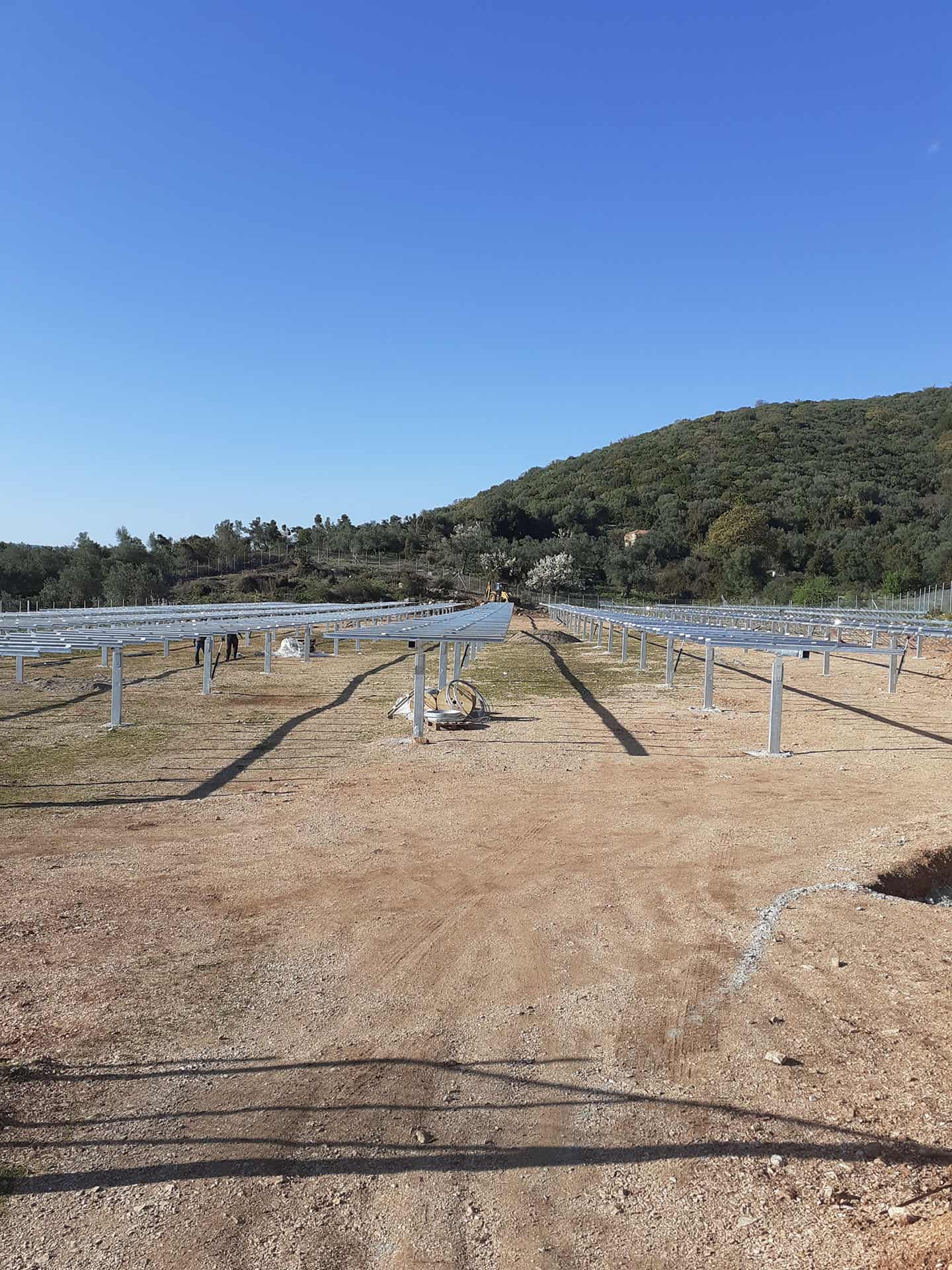 Φωτογραφία από εργοτάξιο φωτοβολταϊκού σταθμού